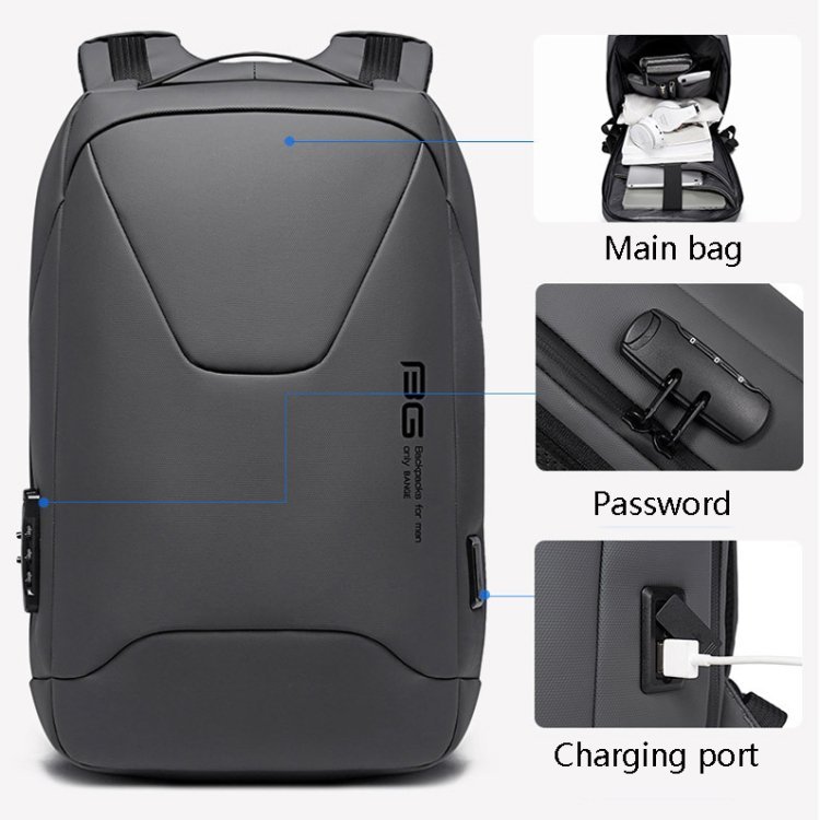 BANGE BG-22188 Waterproof Lock Backpack